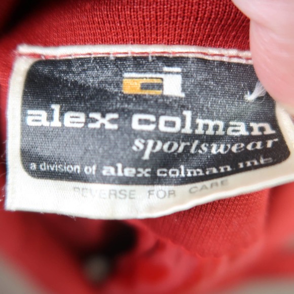 Vintage 70s Alex Colman rust red belted blazer jacket M - Picture 7 of 7